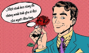 Cách tặng hoa của đàn ông ít nói