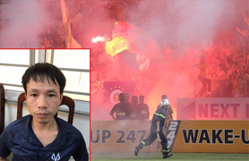 Kẻ bắn pháo sáng vào nữ cổ động viên trên sân Hàng Đẫy lĩnh 4 năm tù