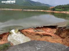 Đập chứa 600.000 m3 nước ở Phú Thọ bị vỡ