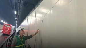 Video: Cận cảnh những vết nứt ngang dọc trong hầm Hải Vân