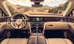 Xe Bentley tương lai có vô lăng tự thu gọn