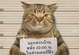 Mèo bị cảnh sát bắt