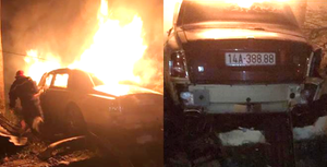 Siêu xe Rolls-Royce độc nhất vô nhị bốc cháy ngùn ngụt trong đêm