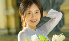 Ngắm nhan sắc trong veo của nữ sinh Đại học Hà Nội 