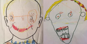 Cười đau bụng với loạt tranh trẻ nhỏ vẽ bố mẹ và vạn vật