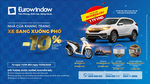 Cơ hội trúng ô tô nhân kỷ niệm 18 năm thành lập Eurowindow