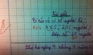 Trò viết 4x5, giáo viên sửa thành 5x4, dân mạng tranh cãi kịch liệt