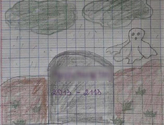 Vẽ bia mộ miêu tả mình năm 100 tuổi, trò nhận điểm 2, dân mạng 'ném đá' cô giáo