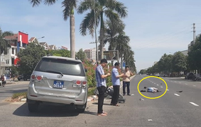 Xe của Tỉnh ủy Nghệ An tông văng cô gái đi xe máy điện