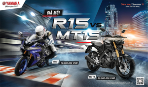 Yamaha YZF-R15 và Yamaha MT-15 được điều chỉnh mức giá hấp dẫn chưa từng có