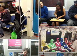 Những vị khách quái dị trên tàu điện