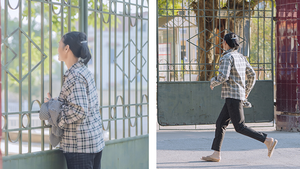 Hình ảnh người mẹ vội vã chạy đến trường đưa thẻ dự thi con bỏ quên gây xúc động