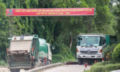 Ảnh: Bãi rác lớn nhất Thủ đô mở cửa trở lại sau 3 ngày 'án binh bất động'