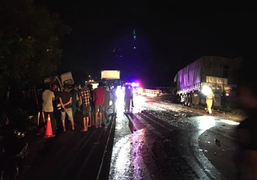 Hiện trường vụ tai nạn làm 8 người chết ở Bình Thuận