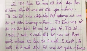 Kể bố mẹ 'quát nhau tung cả nóc nhà', học sinh cấp 1 khiến dân mạng cười ngất