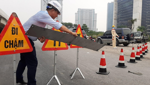 Cầu Thăng Long cấm xe để sửa chữa, các phương tiện di chuyển thế nào?