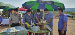 Tiêu hủy 100 bánh heroin tang vật vụ án vận chuyển ma túy xuyên quốc gia