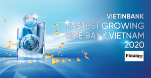 VietinBank nhận giải 'Ngân hàng SME phát triển nhanh nhất Việt Nam 2020'