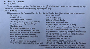 Đề môn Ngữ văn kỳ thi tốt nghiệp THPT 2020
