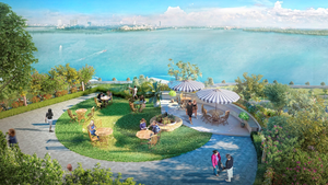 Không gian sống trong lành của cư dân ven hồ Tây