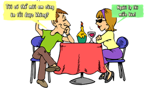 Cách mời ăn gây sốc của trai lạ