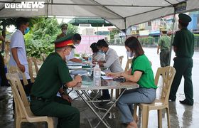 Lập chốt đo thân nhiệt, khai báo y tế tại nhiều đường từ Hải Dương về Hải Phòng