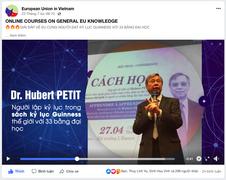 Tiến sĩ sở hữu 33 bằng đại học tổ chức khóa học trực tuyến giải đáp về EU