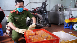 Cận cảnh 2 tấn nầm lợn, kê gà đông lạnh không rõ nguồn gốc ở Hà Nội