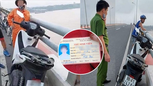Bỏ lại xe SH trên cầu, nam thanh niên nhảy xuống sông Hồng tự tử