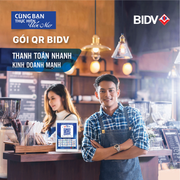 Nhiều ưu đãi phí giao dịch khi đăng ký sử dụng gói QR BIDV