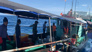 Đẩy đuổi một tàu cá Trung Quốc xâm phạm vùng biển Việt Nam