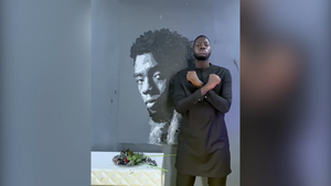 Nghệ sĩ thị giác dùng hoa hồng vẽ cố diễn viên 'Báo đen' Chadwick Boseman