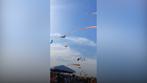 Em bé 3 tuổi bị dù cuốn lên không trung tại Lễ hội Diều Quốc tế 2020 ở Đài Loan