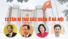 Infographic: Chân dung 12 tân Bí thư quận ủy ở Hà Nội