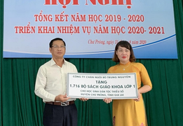 THADI tài trợ 1.716 bộ sách giáo khoa lớp 1 cho học sinh dân tộc thiểu số