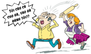 Bị vợ đánh tơi tả vì câu cá quên mang cần