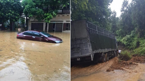 Mưa to ở Lào Cai gây ngập nặng, sạt lở hàng loạt tuyến đường