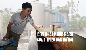 Cơn khát nước sạch của 1 triệu dân Hà Nội: Một gia đình phải lắp tới 9 máy bơm