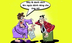 Sợ toát mồ hôi khi vợ đòi đặt tên cho ngựa