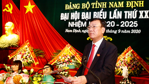 Ông Đoàn Hồng Phong tái đắc cử Bí thư Tỉnh uỷ Nam Định