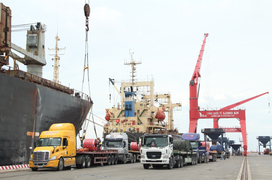 Hoàn thành giai đoạn I, Cảng quốc tế Long An xây cầu cảng đón tàu 70.000 tấn