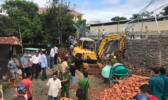 Sập bờ kè của Phòng Cảnh sát giao thông Đắk Nông, 1 công nhân thiệt mạng 