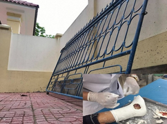 Sập cổng trường tiểu học ở Nghệ An, một học sinh lớp 3 bị thương