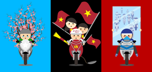 Chùm tranh hài hước: Xe máy, xe đạp Việt Nam 'gánh cả thế giới'