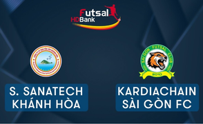 Trực tiếp Futsal HDBank VĐQG 2020: Sanatech Khánh Hòa vs Sài Gòn FC
