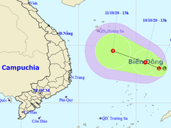Xuất hiện vùng áp thấp trên Biển Đông