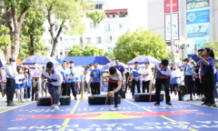 Thanh niên hào hứng thi thể lực, trí tuệ tại ngày hội 'Tôi yêu Tổ quốc tôi'