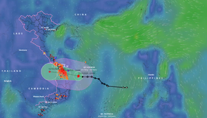 TRỰC TIẾP: Bão số 6 đi vào đất liền, suy yếu thành áp thấp nhiệt đới