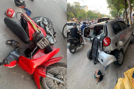 Clip: Nam thanh niên say rượu, lái ô tô tông 3 người thương vong