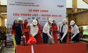 TP.HCM: Hợp long cầu Phước Lộc sau gần 10 năm thi công